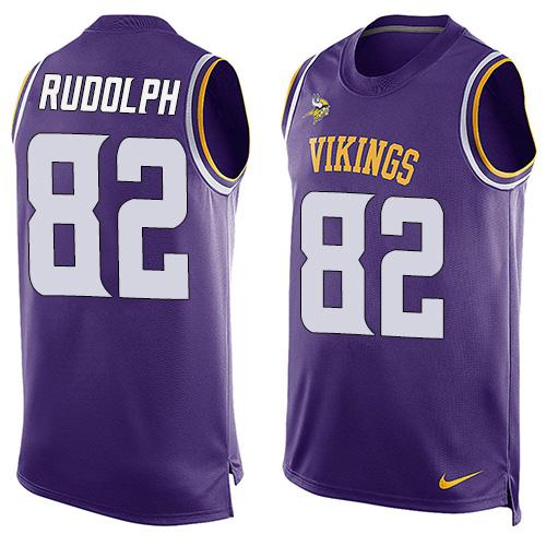  Vikings #82 Kyle Rudolph Purple Team Color Men's Stitched NFL Limited Tank Top Jersey